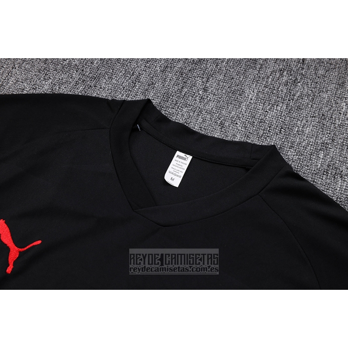Chandal del AC Milan Manga Corta 2022-2023 Negro - Pantalon Corto